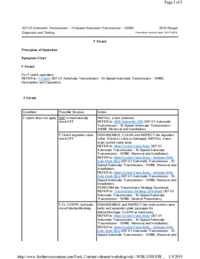 Preview of 307 01 Automatic Transmission 10 Speed   Diagnosis And Testing   F Clutch
