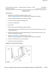 Preview of 307 01 Automatic Transmission 10 Speed   Diagnosis And Testing   Leakage Inspection