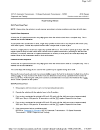Preview of 307 01 Automatic Transmission 10 Speed   Diagnosis And Testing   Road Testing Vehicle