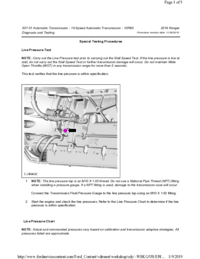 Preview of 307 01 Automatic Transmission 10 Speed   Diagnosis And Testing   Special Testing Procedures