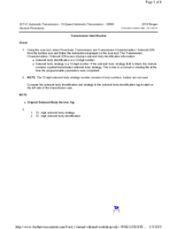 Preview of 307 01 Automatic Transmission 10 Speed   General Procedures   Transmission Identification