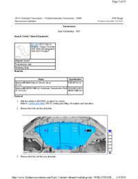 Preview of 307 01 Automatic Transmission 10 Speed   Removal And Installation   Transmission