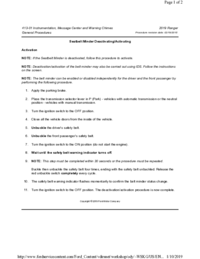 Preview of 413 01 Instrumentation Messages Chimes   General Procedures   Seatbelt Minder Deactivating Activating
