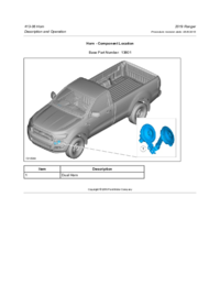 Preview of 413 06 Horn   Description And Operation   Component Location