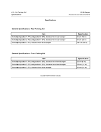 Preview of 413 13A Parking Aid   Specifications