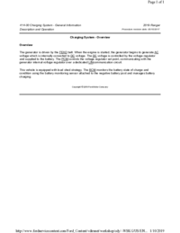 Preview of 414 00 Charging System General   Description And Operation   Charging System Overview