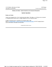 Preview of 414 01 Battery, Mounting And Cables   Description And Operation   System Operation