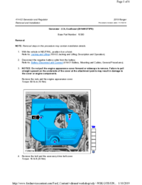 Preview of 414 02 Generator And Regulator   Removal And Installation   Generator 2.3L Ecoboost