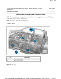 Preview of 415 00A Information And Entertainment System   AM FM   Description And Operation   Component Location