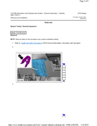Preview of 415 00B Information And Entertainment System   SYNC3   Removal And Installation   Media Hub