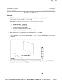 Preview of 417 01 Exterior Lighting   General Procedures   Front Fog Lamp Adjustment
