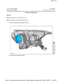Preview of 417 01 Exterior Lighting   Removal And Installation   Low Beam Headlamp Bulb