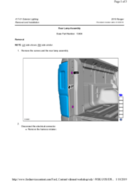 Preview of 417 01 Exterior Lighting   Removal And Installation   Rear Lamp Assembly