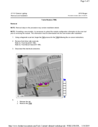 Preview of 417 01 Exterior Lighting   Removal And Installation   Trailer Module (TRM)