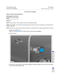 Preview of 501 03 Body Closers   Removal And Installation   Fuel Filler Door Assembly