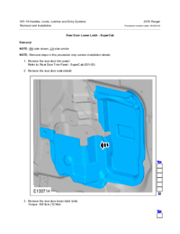 Preview of 501 14 Handles Locks Latches Entry   Removal And Installation   Rear Door Lower Latch SuperCab