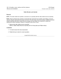Preview of 501 14 Handles Locks Latches Entry   Removal And Installation   Roller Shutter Lock Cylinder