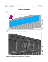Preview of 501 14 Handles Locks Latches Entry   Removal And Installation   Tailgate Latch Control Assembly