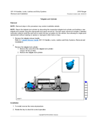 Preview of 501 14 Handles Locks Latches Entry   Removal And Installation   Tailgate Lock Cylinder
