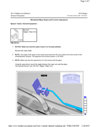 Preview of 501 16 Wipers And Washers   General Procedures   Windshield Wiper Blade And Pivot Arm Adjustment