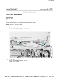 Preview of 501 16 Wipers And Washers   Removal And Installation   Wiper Pivot Arm