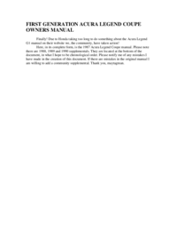 Preview of Acura Legend Coupe Manual