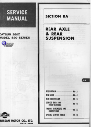 Preview of RA Rear Axle And Suspension