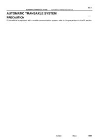 Preview of AUTOMATIC TRANSAXLE